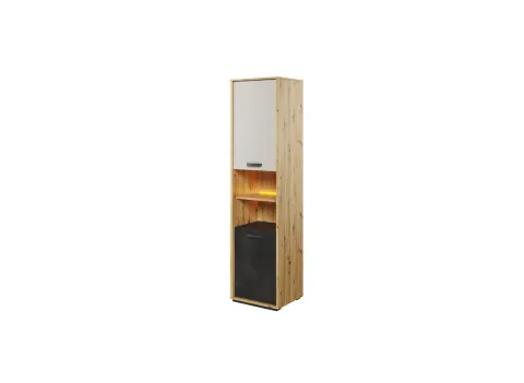 QUBO dąb artisan / kremowa szafka 2D młodzieżowa QB04