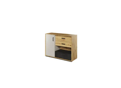 QUBO dąb artisan / kremowa komoda młodzieżowa QB07
