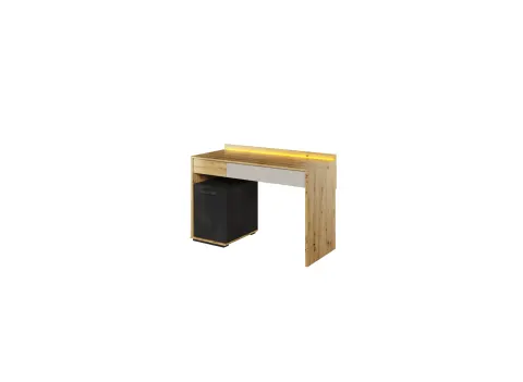 QUBO dąb artisan / kremowe biurko młodzieżowe QB08