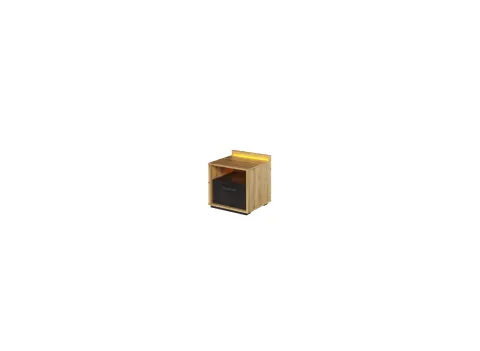 QUBO dąb artisan / kremowy stolik nocny młodzieżowy QB10