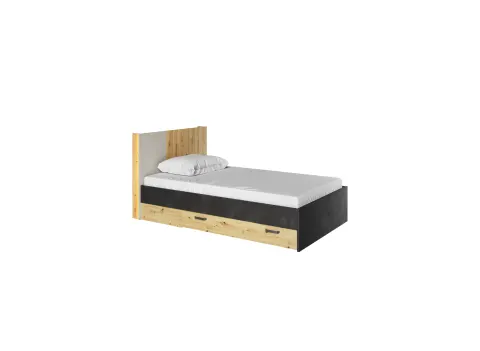 QUBO 120x200 dąb artisan / kremowe łóżko młodzieżowe QB11