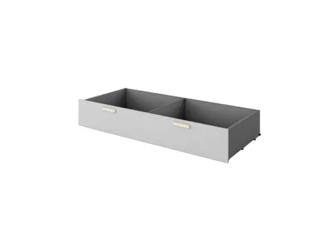 PLEX szara / biała szuflada do łóżka PO15