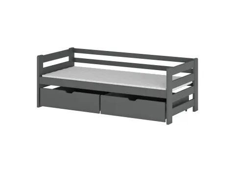ERGO 90x200 grafit łóżko dziecięce jednoosobowe Lano Meble