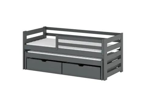 SENSO 90x200 grafit łóżko podwójne wysuwane Lano Meble