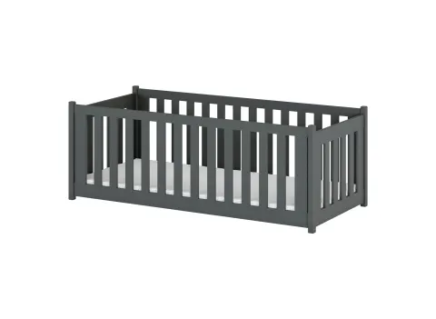 CONCEPT 80x190 grafit łóżko montessori podłogowe dziecięce kojec Lano Meble