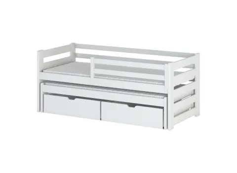 SENSO 90x180 białe łóżko podwójne wysuwane Lano Meble