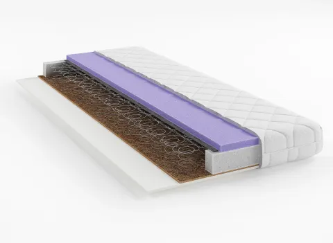RUSH 90x190 średnio twardy 14 cm sprężynowy z kokosem materac Lano Meble