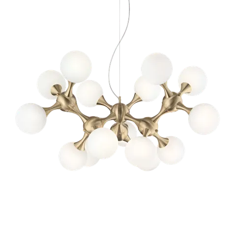 Lampa wisząca NODI SP15 OTTONE SATINATO mosiądz 241012 Ideal lux