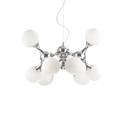 Lampa wisząca NODI SP9 BIANCO biały/chrom 082059 Ideal lux