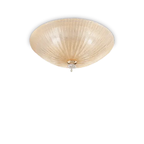 Lampa sufitowa SHELL PL3 bursztynowa 140179 Ideal lux