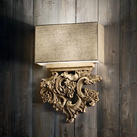 Kinkiet PETER AP2 kolor drewna 075211 Ideal lux