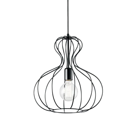 Lampa wisząca AMPOLLA-1 SP1 NERO czarna 148502 Ideal lux