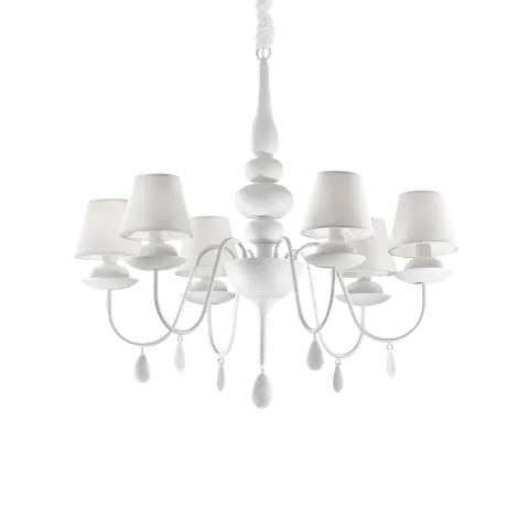 Lampa wisząca BLANCHE SP6 BIANCO biała 035581 Ideal lux