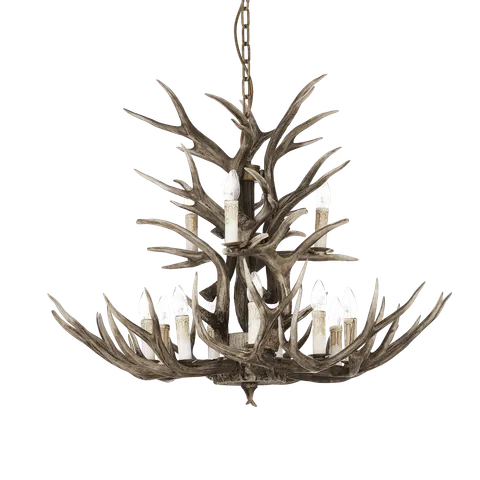 Lampa wisząca CHALET SP12 113975 kolor drewna Ideal lux