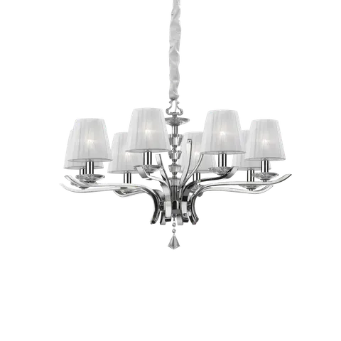 Lampa wisząca PEGASO SP8 BIANCO biała 059242 Ideal lux