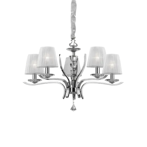 Lampa wisząca PEGASO SP5 BIANCO biała 066448 Ideal lux