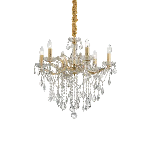 Lampa wisząca FLORIAN SP6 ORO złota 035635 Ideal lux