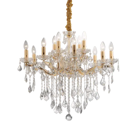 Lampa wisząca FLORIAN SP12 ORO złota 035611 Ideal lux