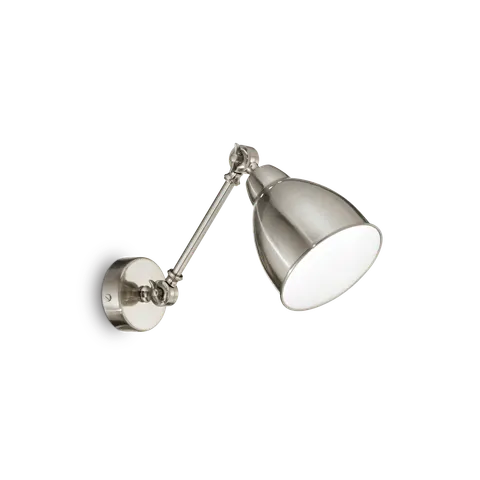 Kinkiet NEWTON AP1 NICKIEL nikiel 016399 Ideal lux
