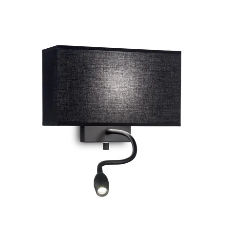 Kinkiet HOTEL AP2 ALL BLACK czarny 215709 Ideal lux