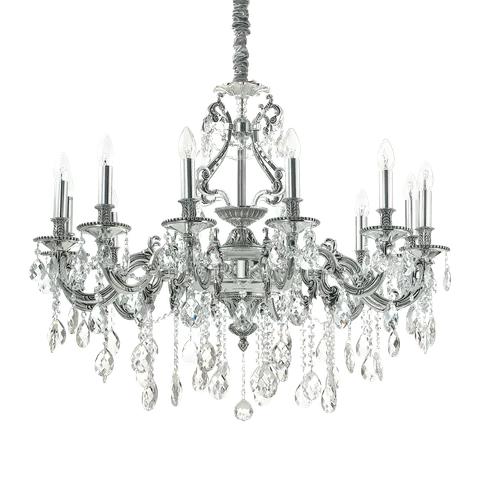 Lampa wisząca GIOCONDA SP12 ARGENTO srebrna 164953 Ideal lux