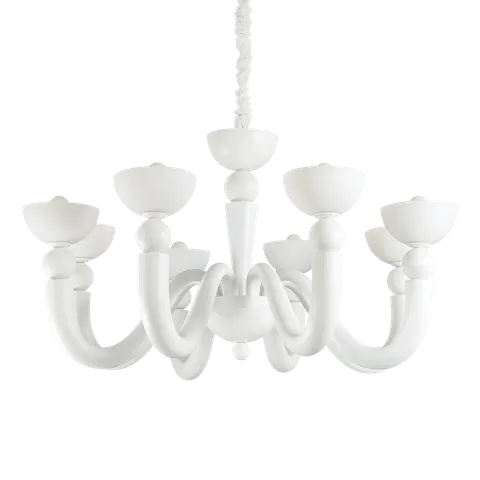 Lampa wisząca BON SP8 BIANCO biała 094007 Ideal lux