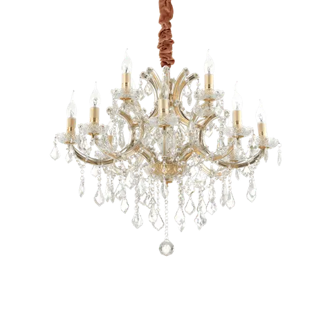 Lampa wisząca NAPOLEON SP12 ORO złota 167404 Ideal lux
