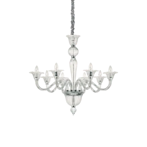 Lampa wisząca BRIGITTA SP8 TRANSPARENTE transparentna 199382 Ideal lux