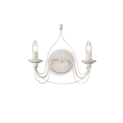 Kinkiet CORTE AP2 BIANCO ANTICO antyczna biel 028460 Ideal lux
