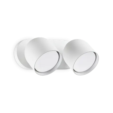 Biała podwójna lampa ścienna Ideal Lux 314136 Dodo ap2 2xGX53 22x11.5x8.5cm