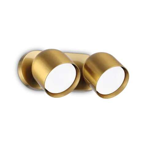 Kinkiet reflektorek ścienny podwójny DODO AP2 OTTONE IP20 Mosiądz 327921 Ideal lux