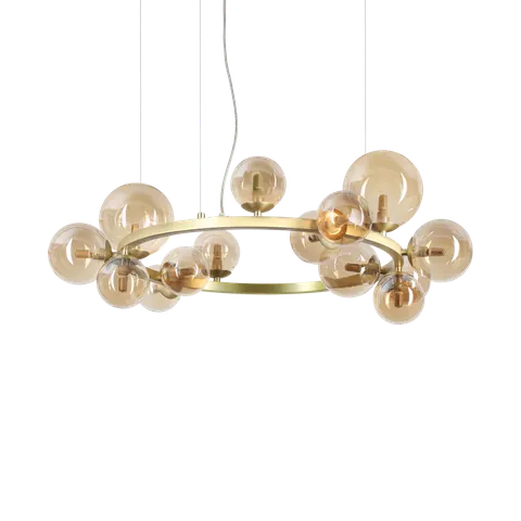Lampa wisząca PERLAGE SP14 AMBRA IP20 Bursztyn 322797 Ideal lux