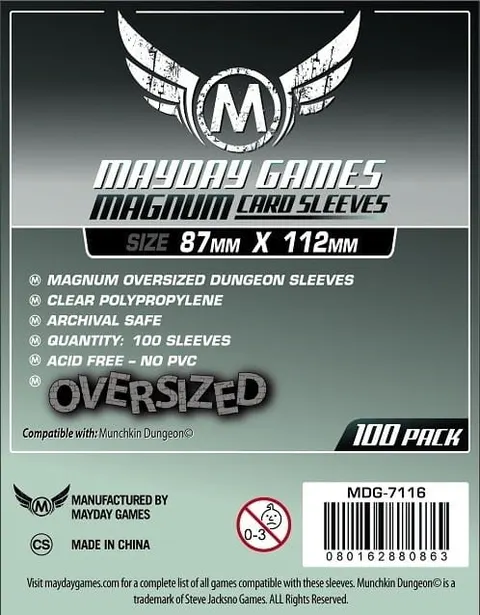 Koszulki na karty Mayday Magnum Oversized 87x112 mm 100 sztuk