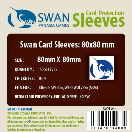 Koszulki na karty Swan Panasia 80x80 mm thin (cienkie) 150 sztuk