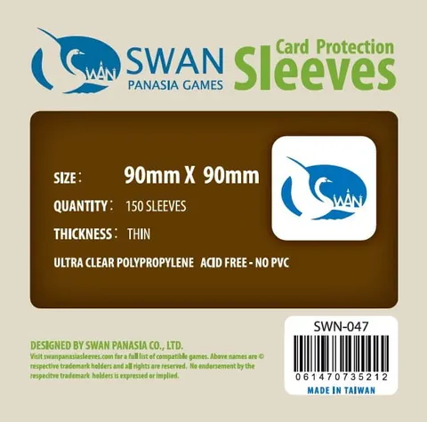 Koszulki na karty Swan Panasia 90x90 mm thin (cienkie) 130 sztuk