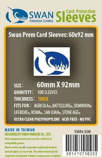 Koszulki na karty Swan Panasia 60x92 mm thick (grube) 100 sztuk