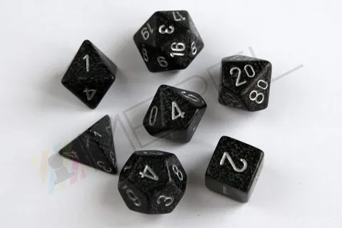 Kości Chessex - zestaw 7 kostek Speckled Ninja