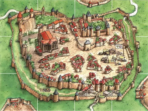 Carcassonne: Miasto - kafelek startowy (1. edycja)
