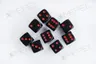Kości Chessex - kostka k6 12mm Opaque Black/red