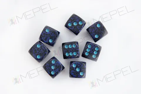 Kości Chessex - kostka k6 12mm Speckled Cobalt