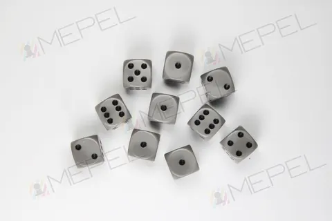 Kości Chessex - kostka k6 12mm Opaque Grey/black