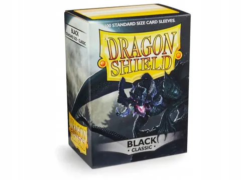 Koszulki na karty Dragon Shield Classic - czarne - 100 sztuk