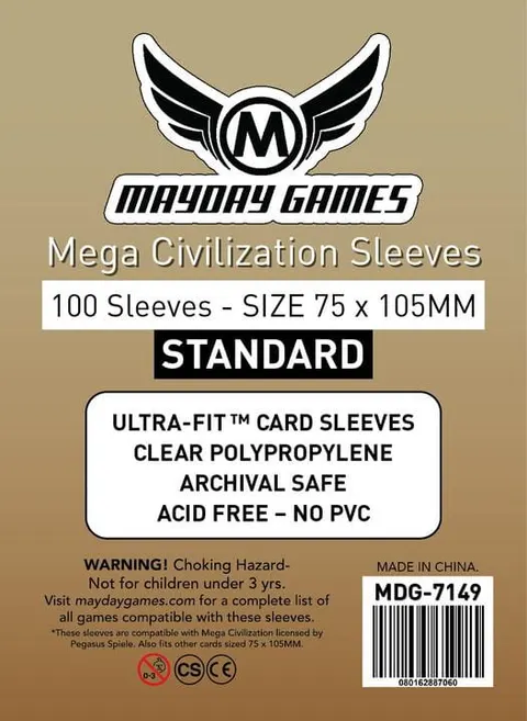 Koszulki na karty Mayday Mega Civilization 75x105 mm 100 sztuk