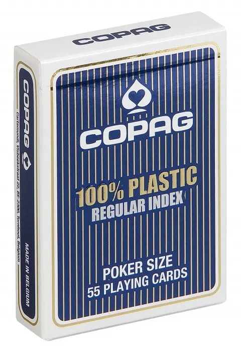 Plastikowe karty do gry: Copag Regular Index - niebieskie