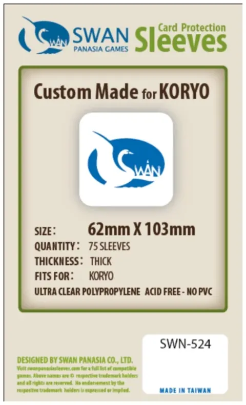 Koszulki na karty Swan Panasia 62x103 mm thick (grube) 75 sztuk