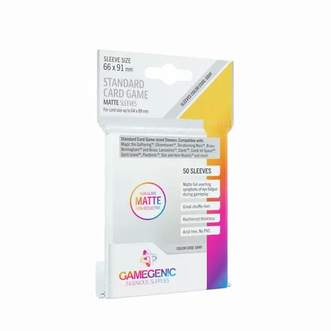Koszulki na karty Gamegenic: Matte Standard Card Game CCG (64x89 mm) - 50 sztuk