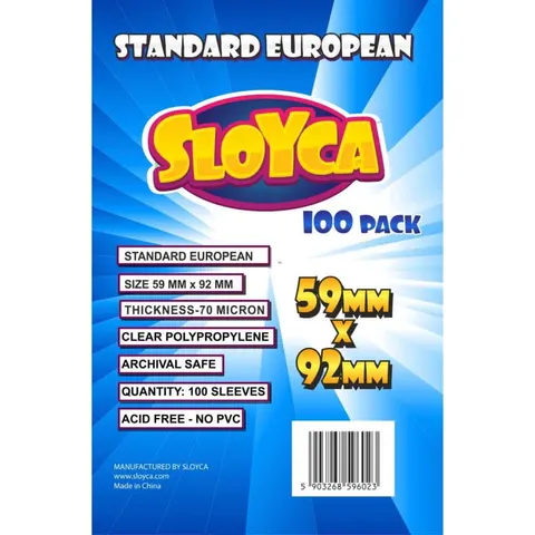 Koszulki na karty Sloyca Standard European (59x92 mm) 100 sztuk