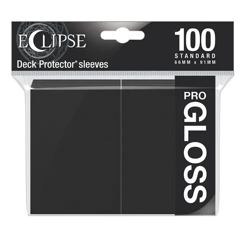 Koszulki na karty Ultra-Pro Pro-Gloss Eclipse Jet Black 66x91 mm 100 sztuk (czarne)