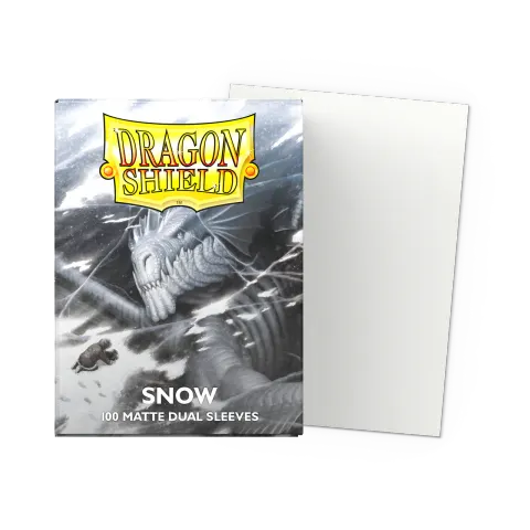 Koszulki na karty Dragon Shield Matte Dual - snow - 100 sztuk