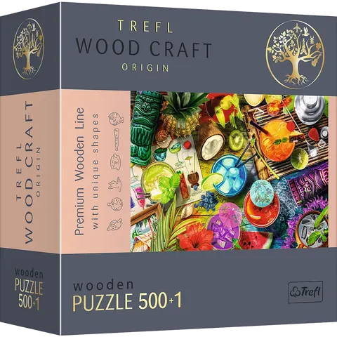 Puzzle drewniane 500+1 - Kolorowe koktajle